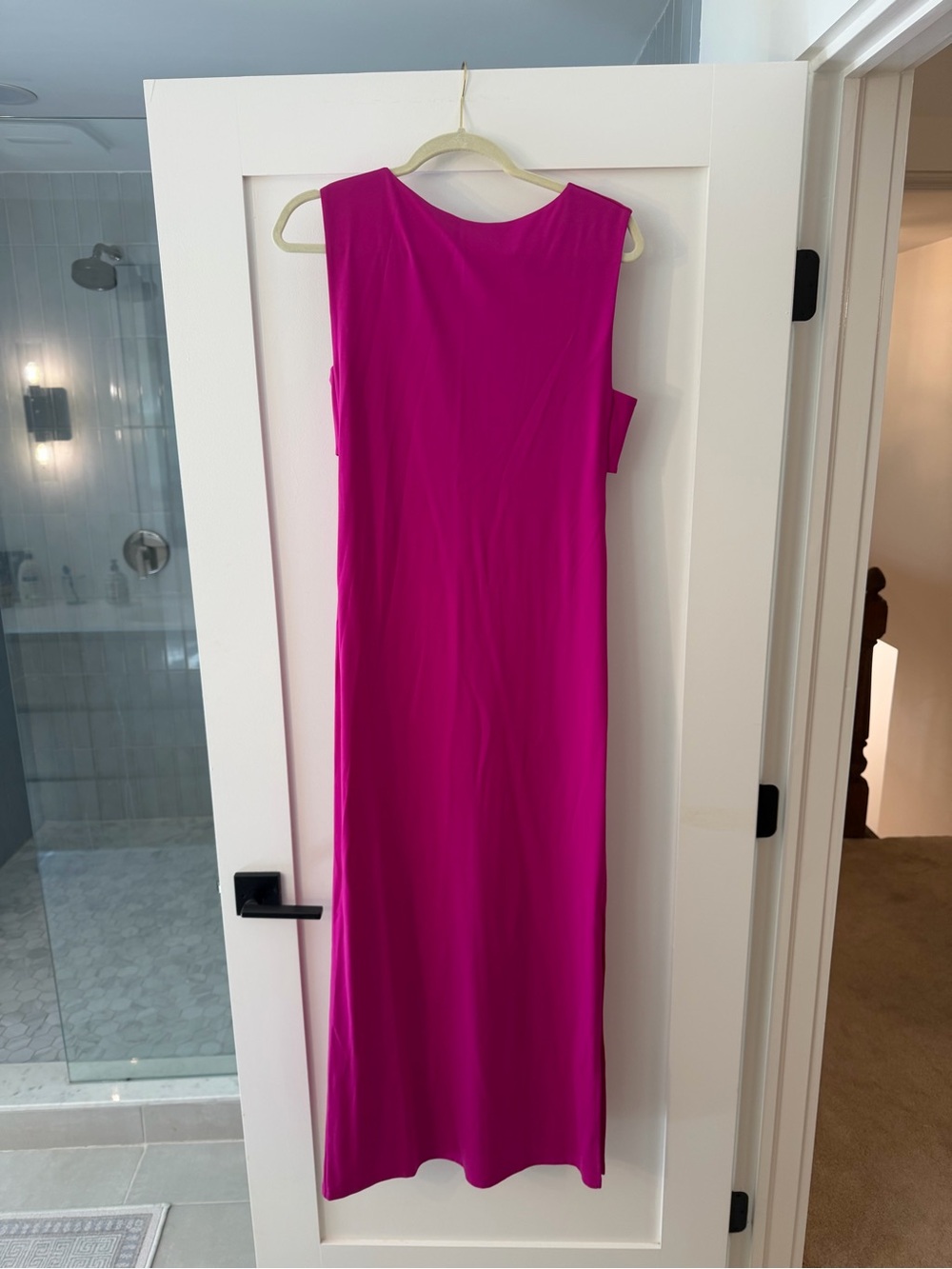 Banana Republic Side Cutout Fuchsia Maxi Dress